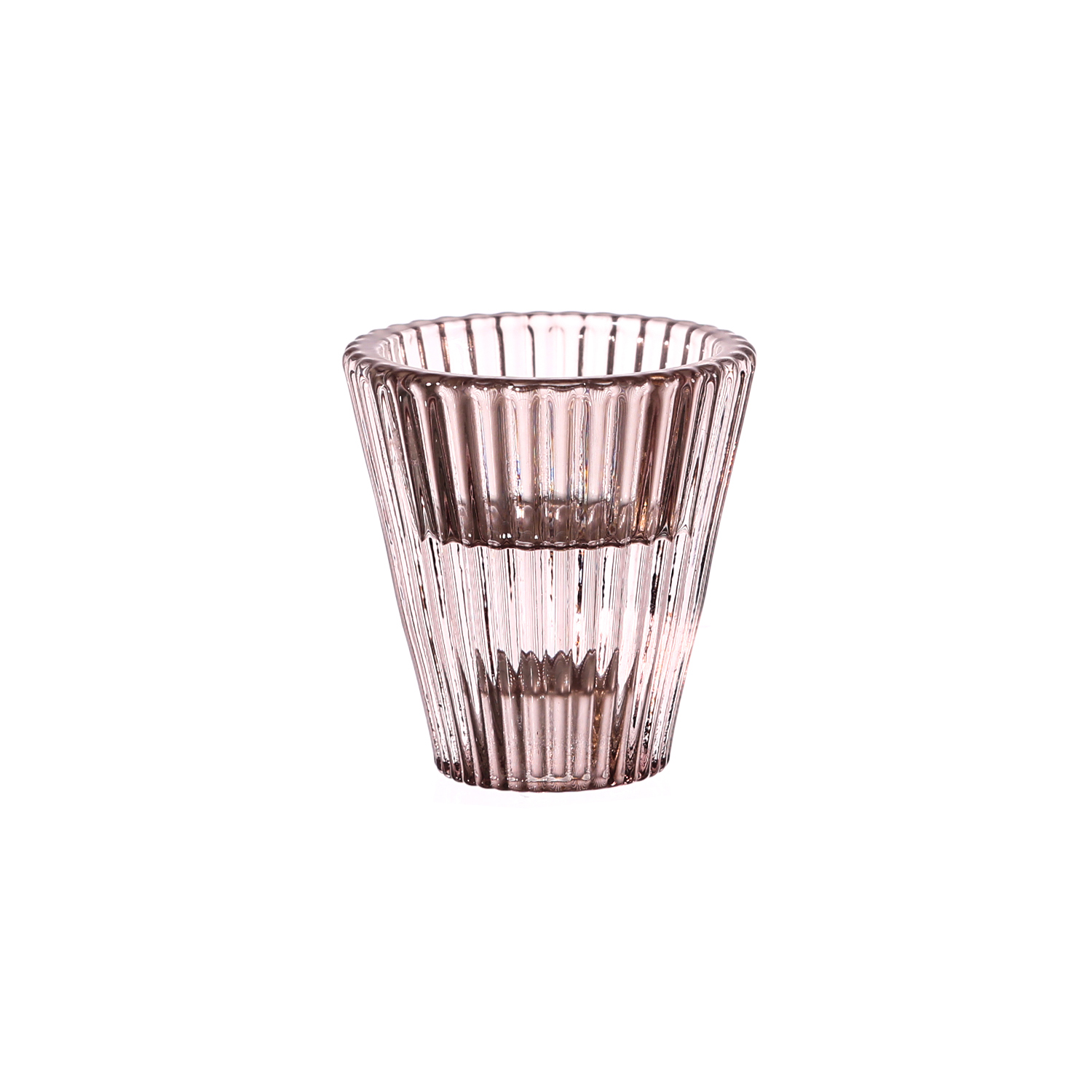 Kerzenhalter - 2in1 - Teelichthalter oder Stabkerzenhalter - Glas - H: 6,5cm - grau Kerzenhalter - 2in1 - Teelichthalter oder Stabkerzenhalter - Glas - H: 6,5cm - grau