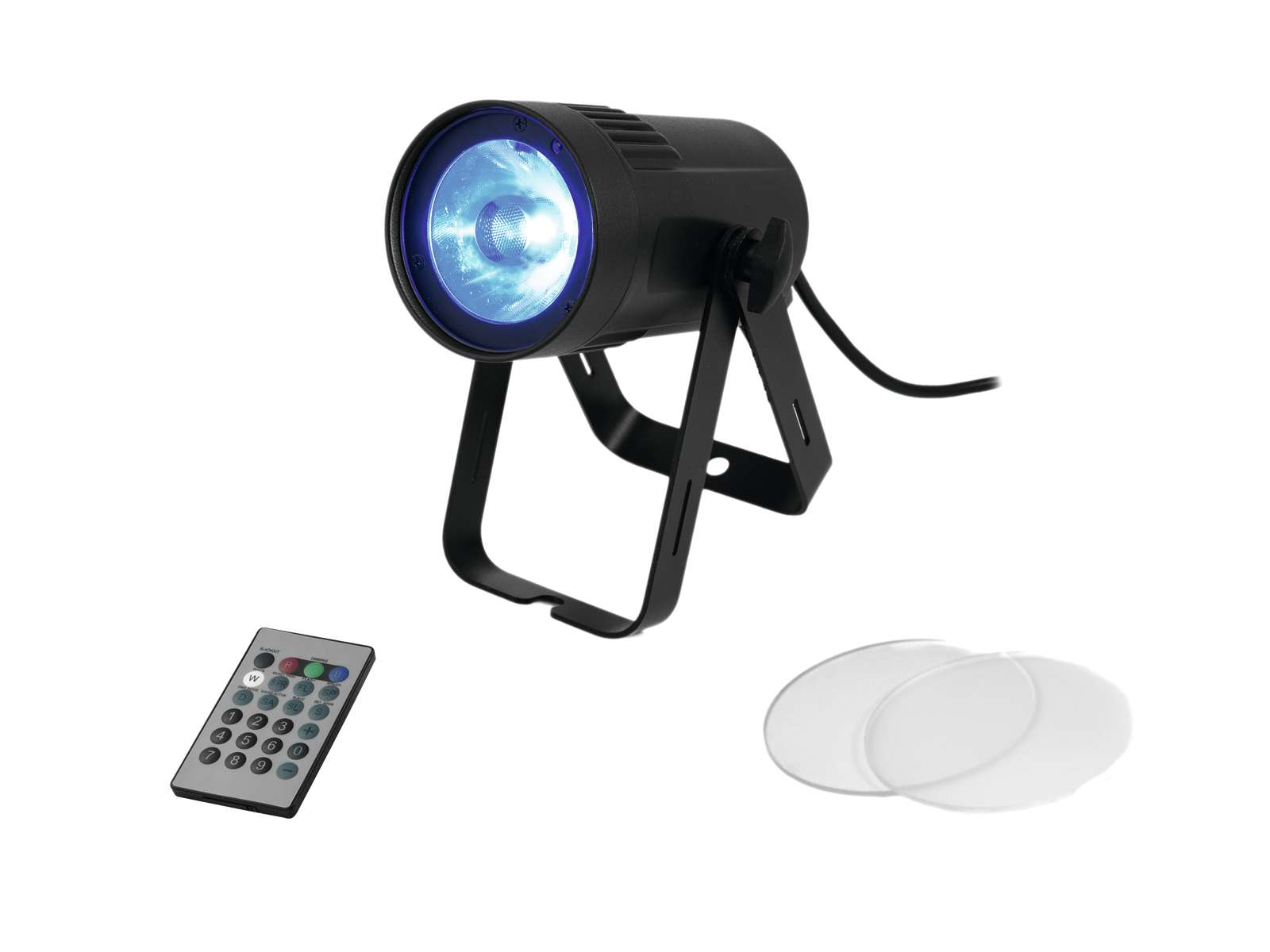 15W Hochleistungs Pinspot - Farbwechsel Punktstrahler - RGBW - DMX- Fernbedienung - Spot Wash Beam