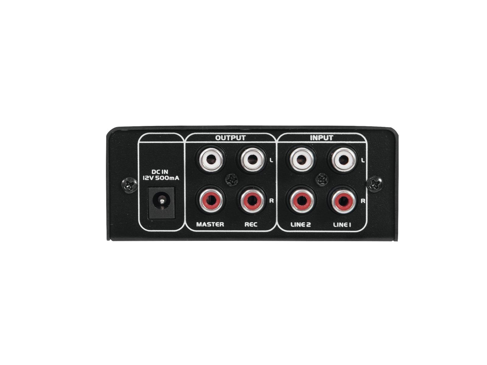 Kompakt DJ Mixer GNOME-202 Mini-Mixer schwarz - 2 Kanäle