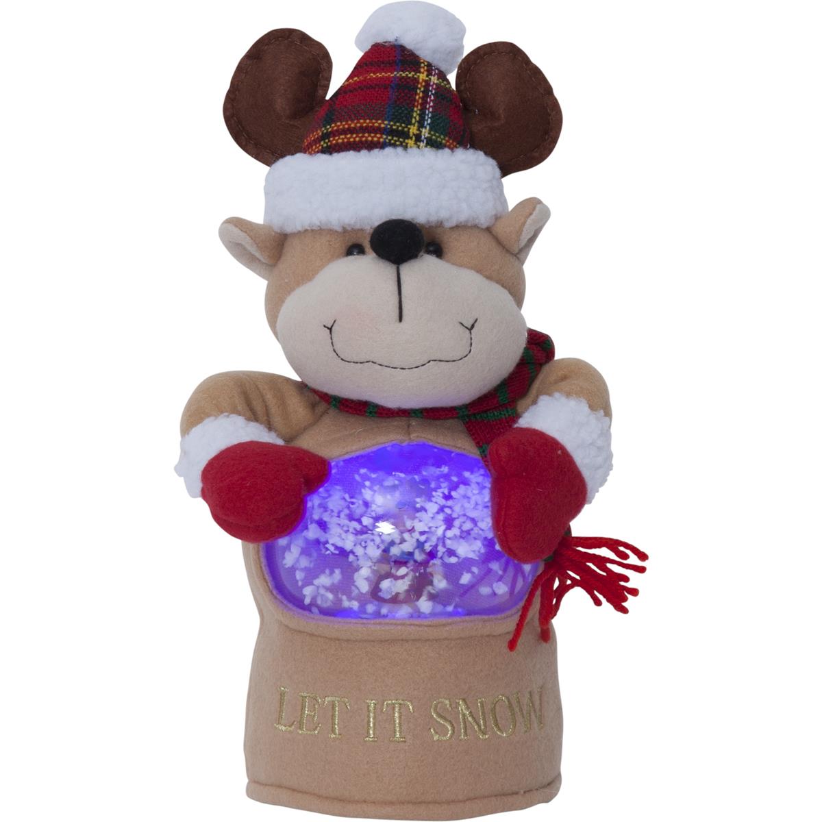 LED Stoff-Figur Rentier - Schneekugel mit Sensor - 1 warmweiße LED - H: 27cm - Batteriebetrieb LED Stoff-Figur Rentier - Schneekugel mit Sensor - 1 warmweiße LED - H: 27cm - Batteriebetrieb