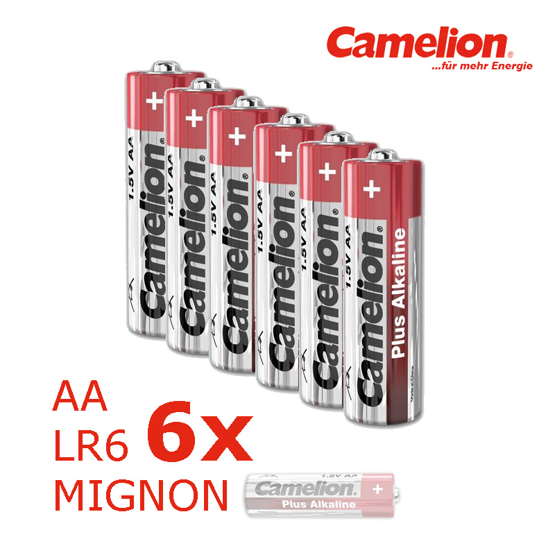 Batterie Mignon AA LR6 1,5V PLUS Alkaline - Leistung auf Dauer - 6 Stück Batterie Mignon AA LR6 1,5V PLUS Alkaline - Leistung auf Dauer - 6 Stück