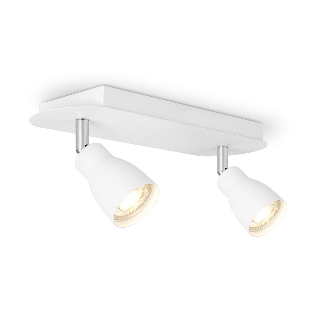 Deckenspot / Deckenbalken ALBA weiß - 2fach - inkl. GU10 LED Leuchtmittel