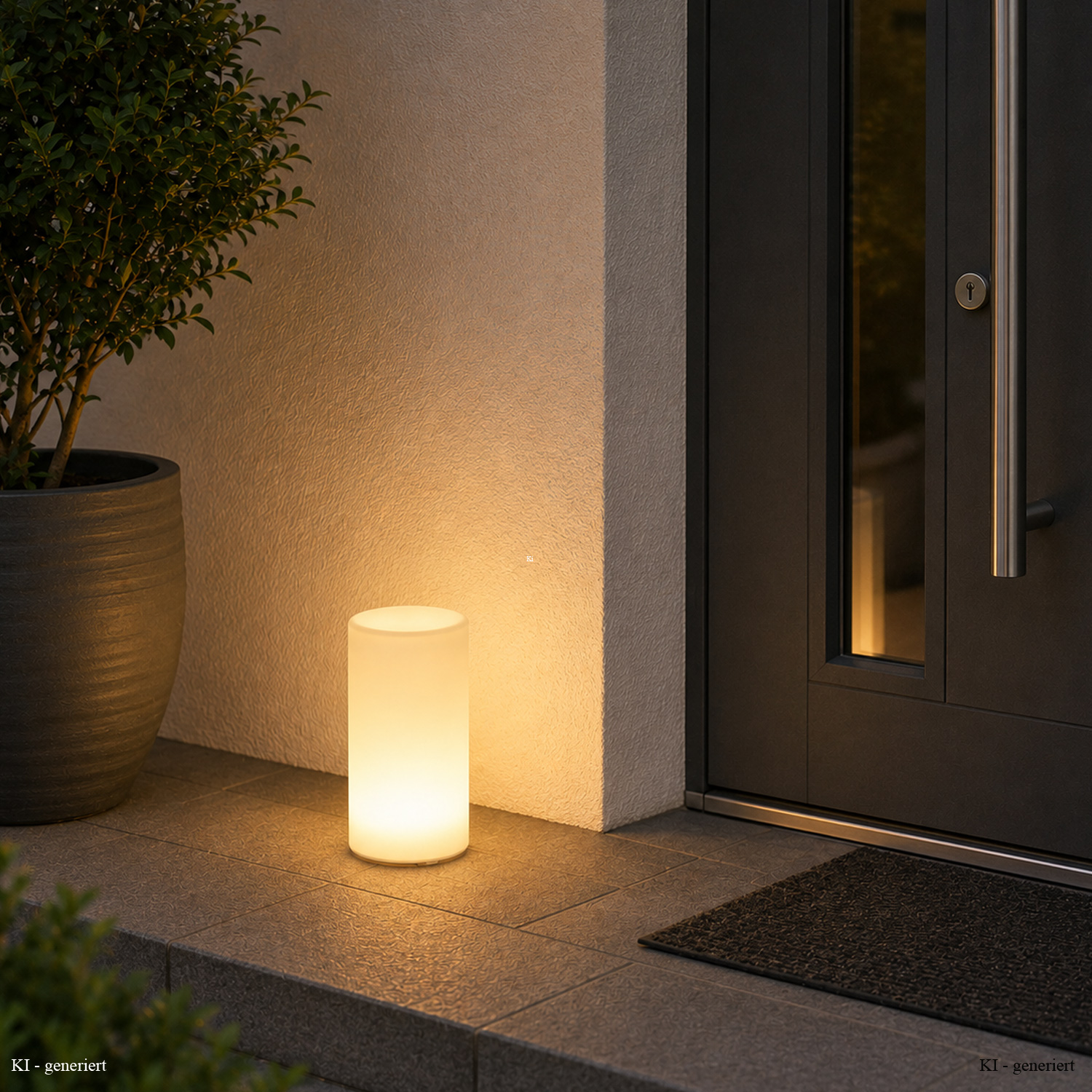 LED Säule outdoor - Leuchtobjekt - Säulenleuchte - H: 36cm - E27 Fassung - warmweiße 1W LED