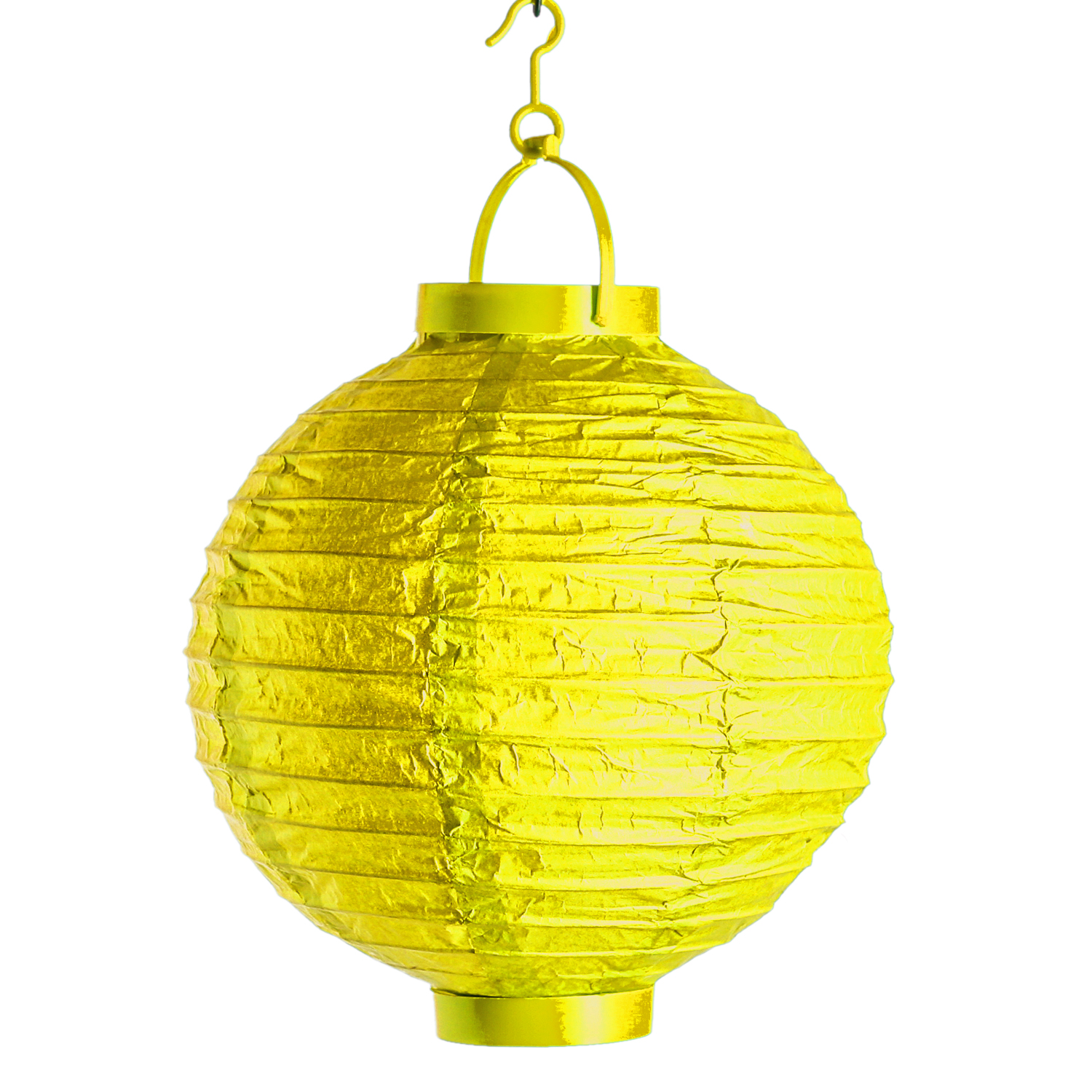 LED Solar Lampion - kaltweisse LED - H- 23cm - D- 20cm - Lichtsensor - gelb LED Solar Lampion - kaltweisse LED - H- 23cm - D- 20cm - Lichtsensor - gelb