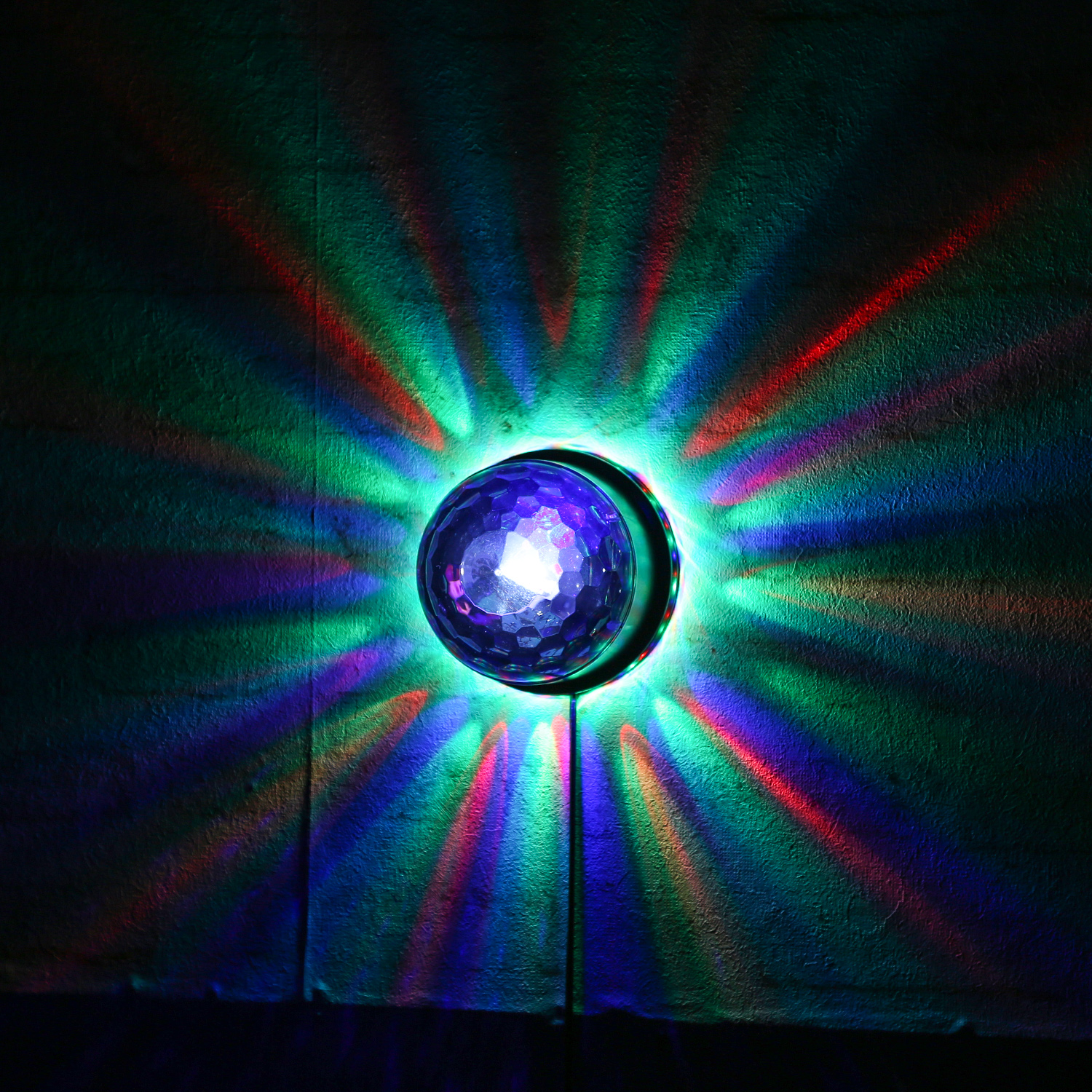 LED Party Discoeffekt SATURN - Strahleneffekt mit Lichtkranz