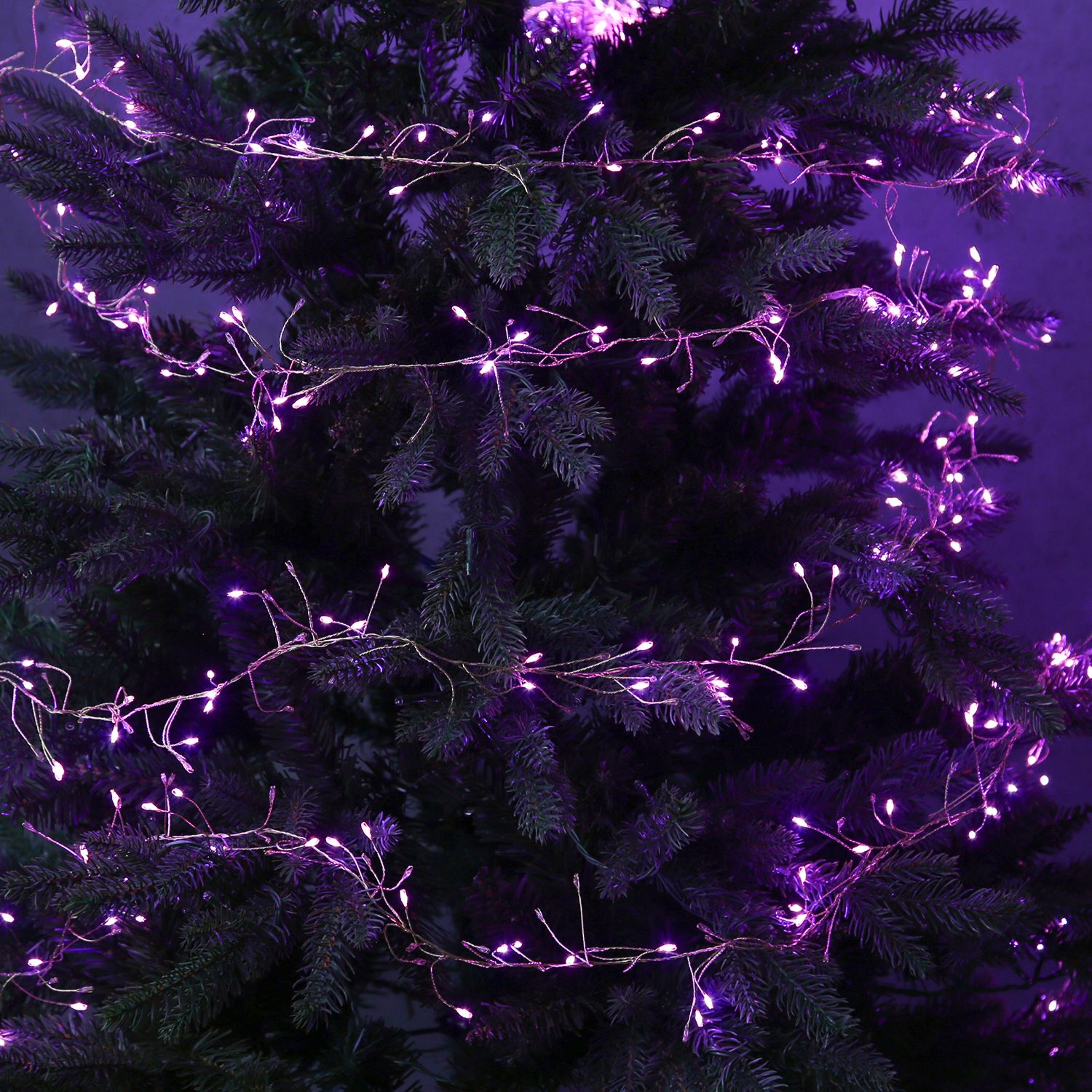 LED Draht Büschellichterkette Compact - 480 pink-/bernstein LED - L:6m - 8 Funktionen - Trafo - gold LED Draht Büschellichterkette Compact - 480 pink-/bernstein LED - L:6m - 8 Funktionen - Trafo - gold