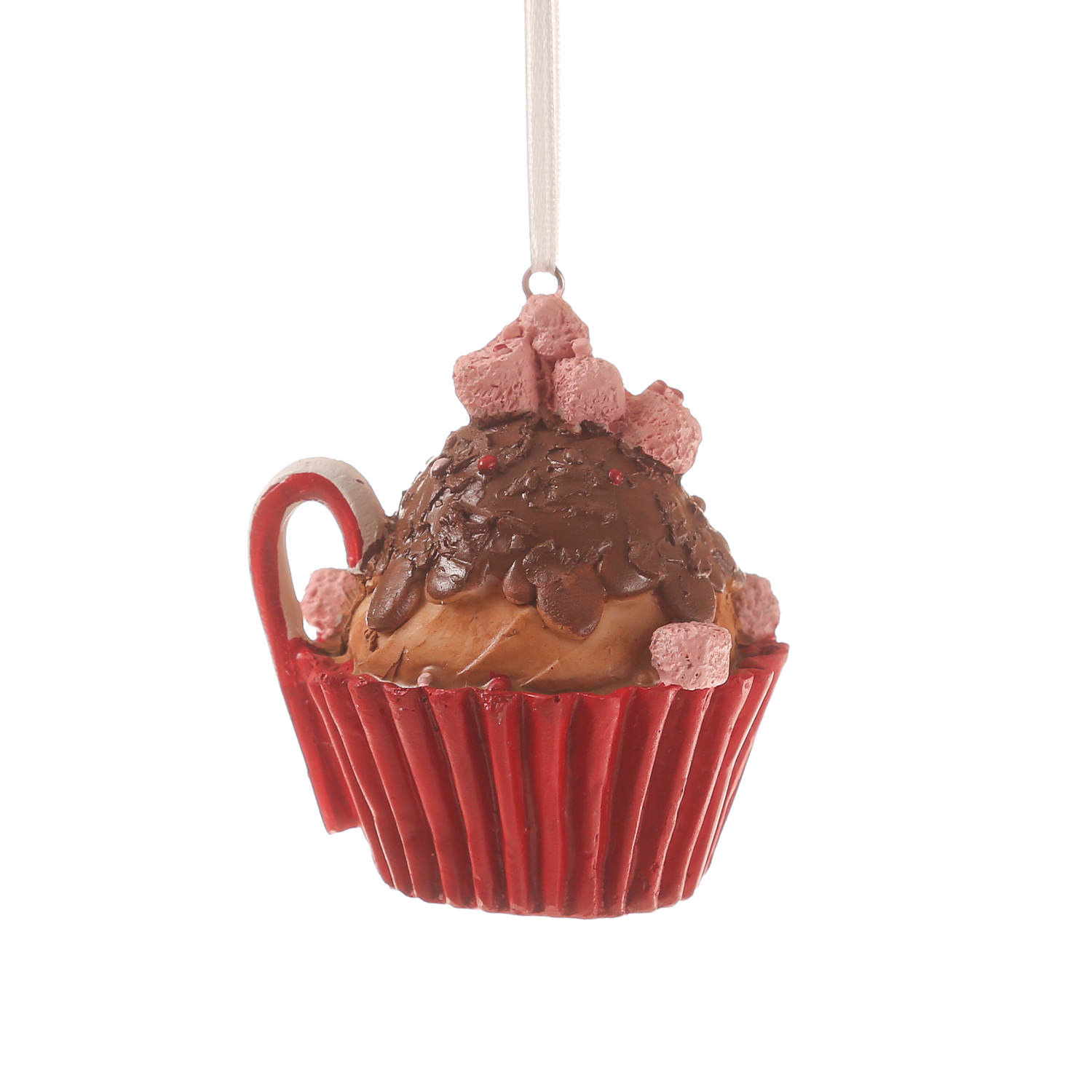 Weihnachtsbaumschmuck MUFFIN - Polyresin - inkl. Aufhänger - matt - H: 8cm - braun Weihnachtsbaumschmuck MUFFIN - Polyresin - inkl. Aufhänger - matt - H: 8cm - braun