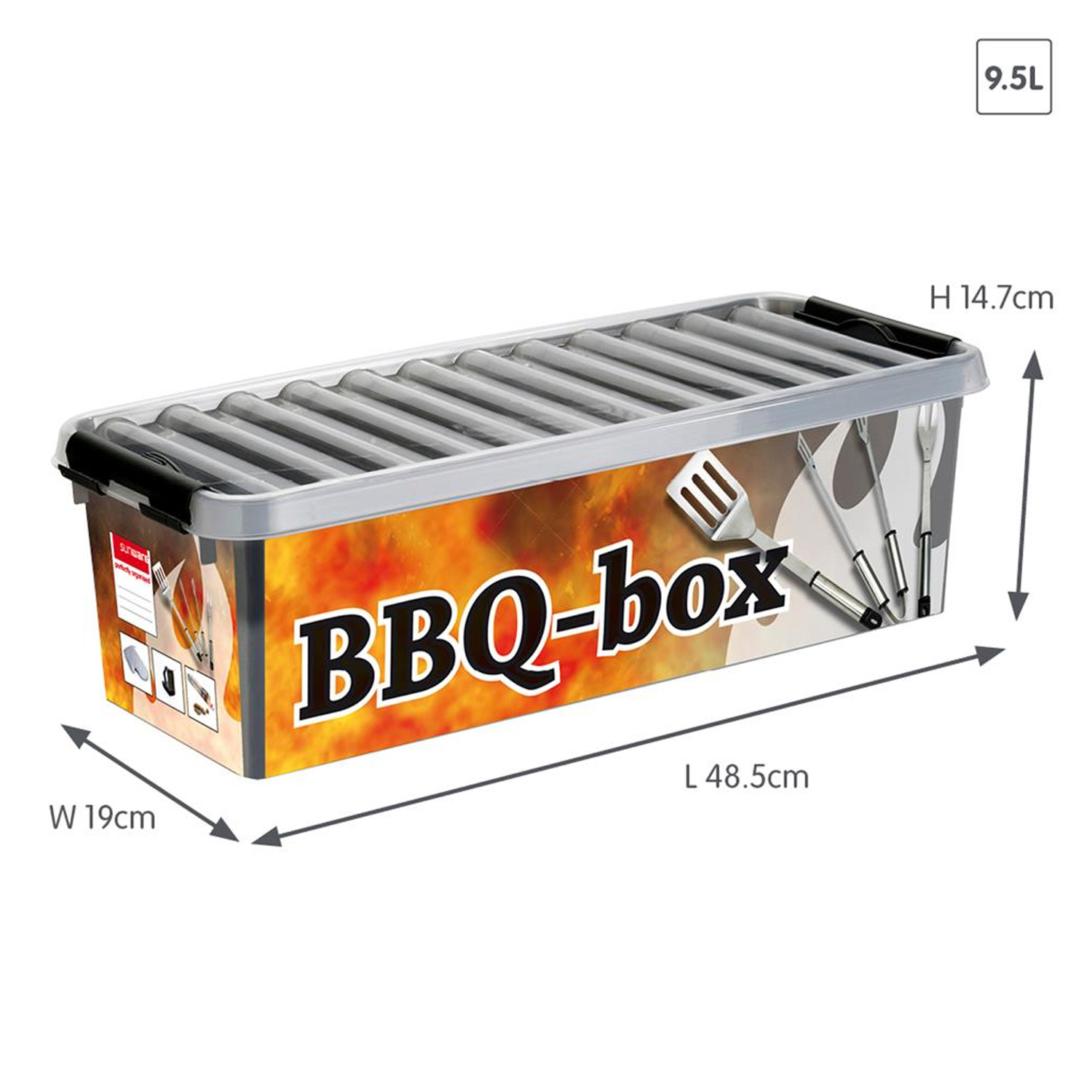BBQ Box 9,5 Liter - Aufbewahrungsbox Sortimentskiste BBQ Box 9,5 Liter - Aufbewahrungsbox Sortimentskiste