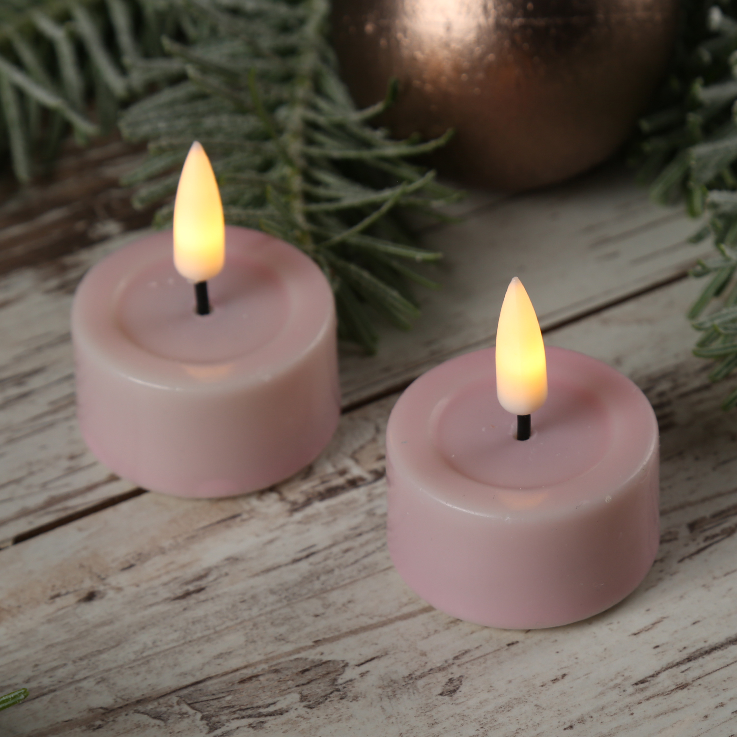 LED Teelichter MIA - Kunststoff - realistische 3D Flamme - D: 4,1cm - rosa - 2 Stk. LED Teelichter MIA - Kunststoff - realistische 3D Flamme - D: 4,1cm - rosa - 2 Stk.