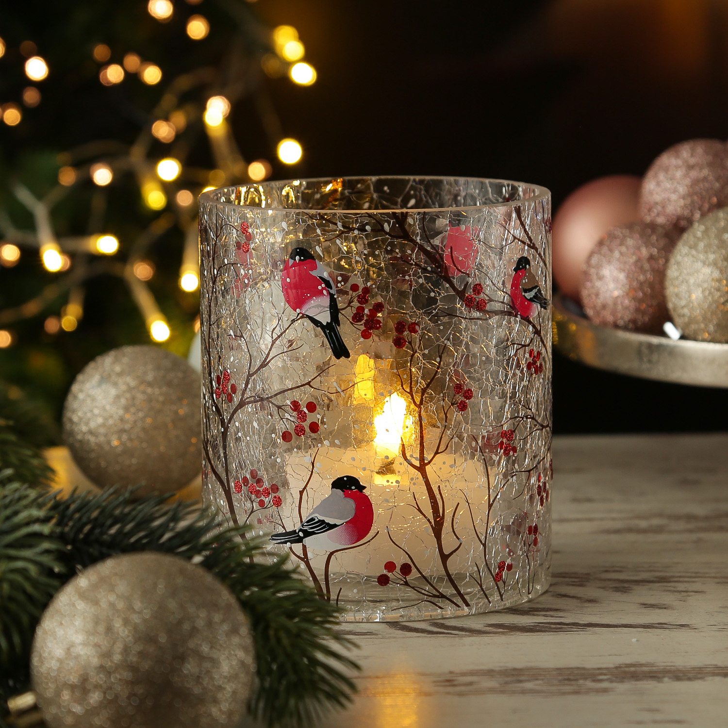 Teelichthalter GIMPEL - Windlicht - Bruchglasoptik - Glas - H: 13cm - D: 11,5cm Teelichthalter GIMPEL - Windlicht - Bruchglasoptik - Glas - H: 13cm - D: 11,5cm