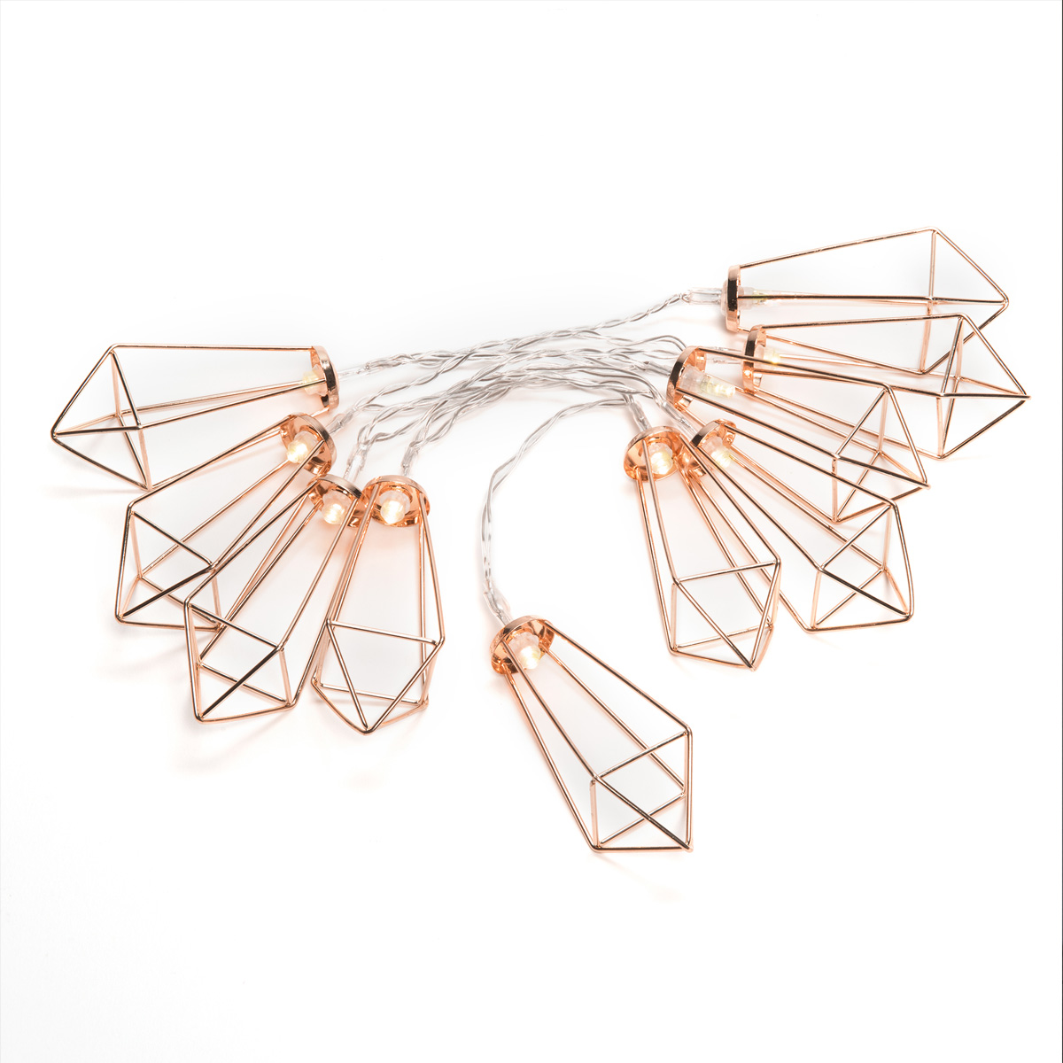 LED Lichterkette RUBIN - 10 warmweiße LED - Batterie - Timer - L: 0,90m - kupferfarben LED Lichterkette RUBIN - 10 warmweiße LED - Batterie - Timer - L: 0,90m - kupferfarben