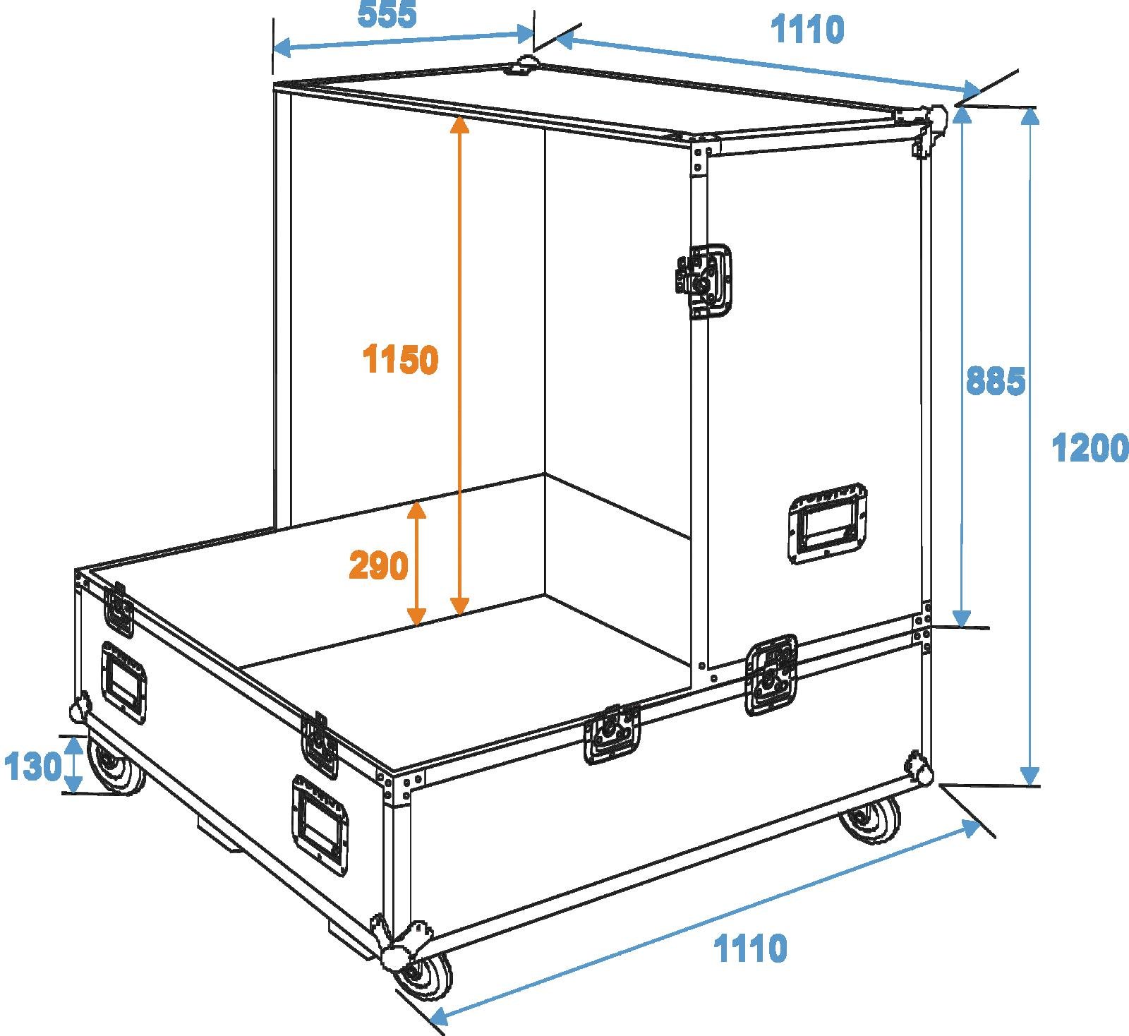 Flightcase Transportcase für 100cm Spiegelkugeln - Roadcase - Transportkiste für Discokugeln
