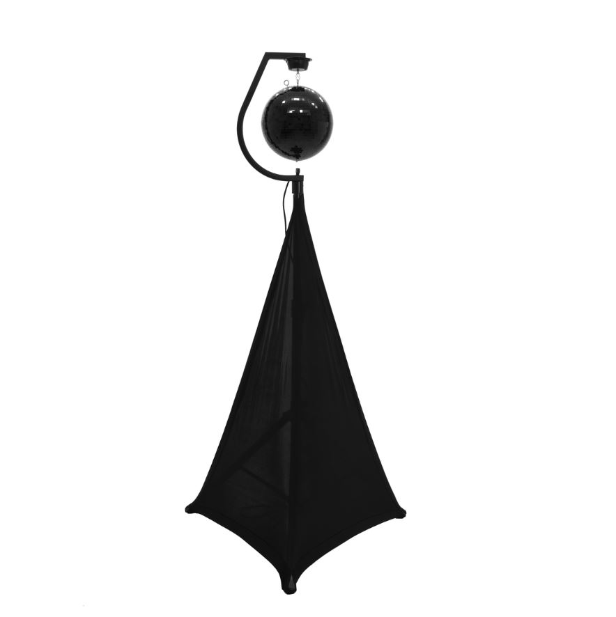 Spiegelkugel Stativhalterung bis 50cm Kugeln - schwarz - inkl. Motor