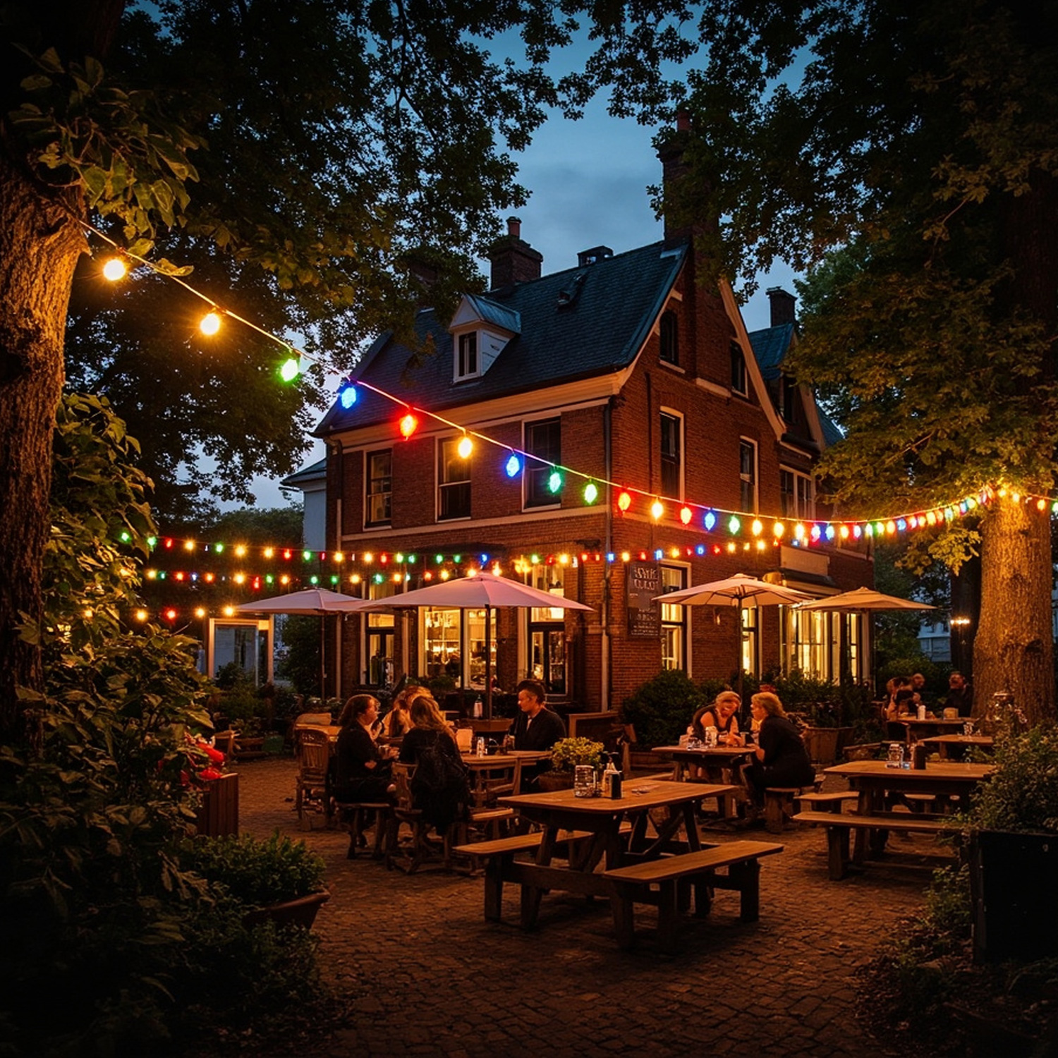 Illu-/Partylichterkette 10m - Außenlichterkette grün - Made in Germany - 10 x bunte LED Kugellampen