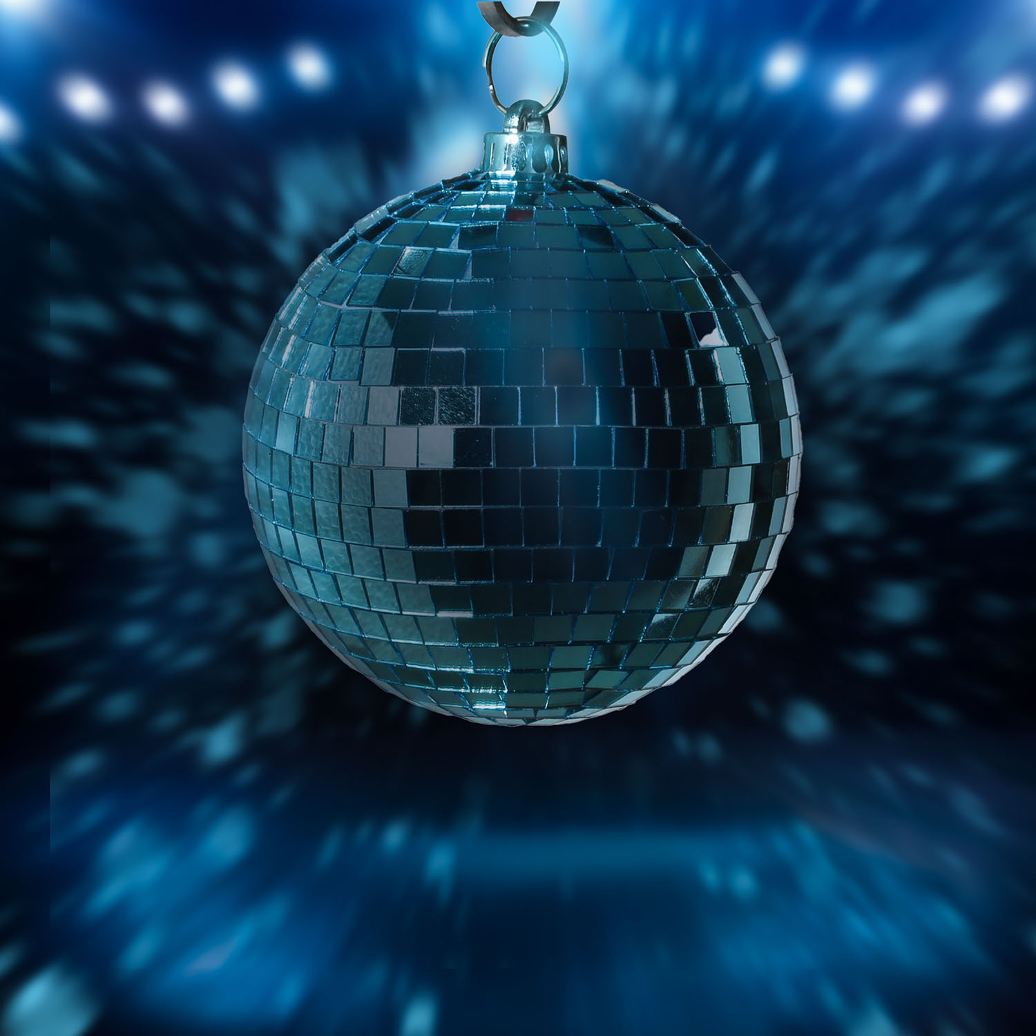 Spiegelkugel 15cm - Discokugel - Echtglas - 10x10mm Spiegel - blau Spiegelkugel 15cm - Discokugel - Echtglas - 10x10mm Spiegel - blau