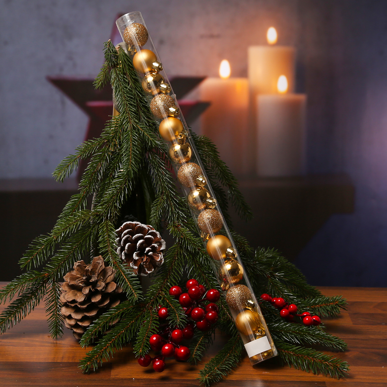 Christbaumkugel - Weihnachtskugel - bruchfest - D: 3cm - glänzend matt glitzernd - gold - 14er Set Christbaumkugel - Weihnachtskugel - bruchfest - D: 3cm - glänzend matt glitzernd - gold - 14er Set