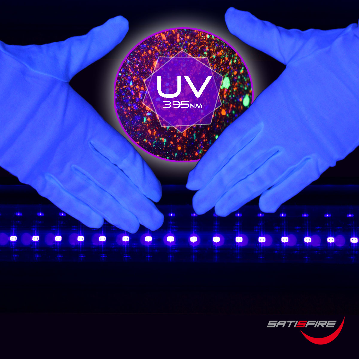 UV Schwarzlichtröhre 60cm - LED Fassungen - T8 - 230V - 10W UV Schwarzlichtröhre 60cm - LED Fassungen - T8 - 230V - 10W