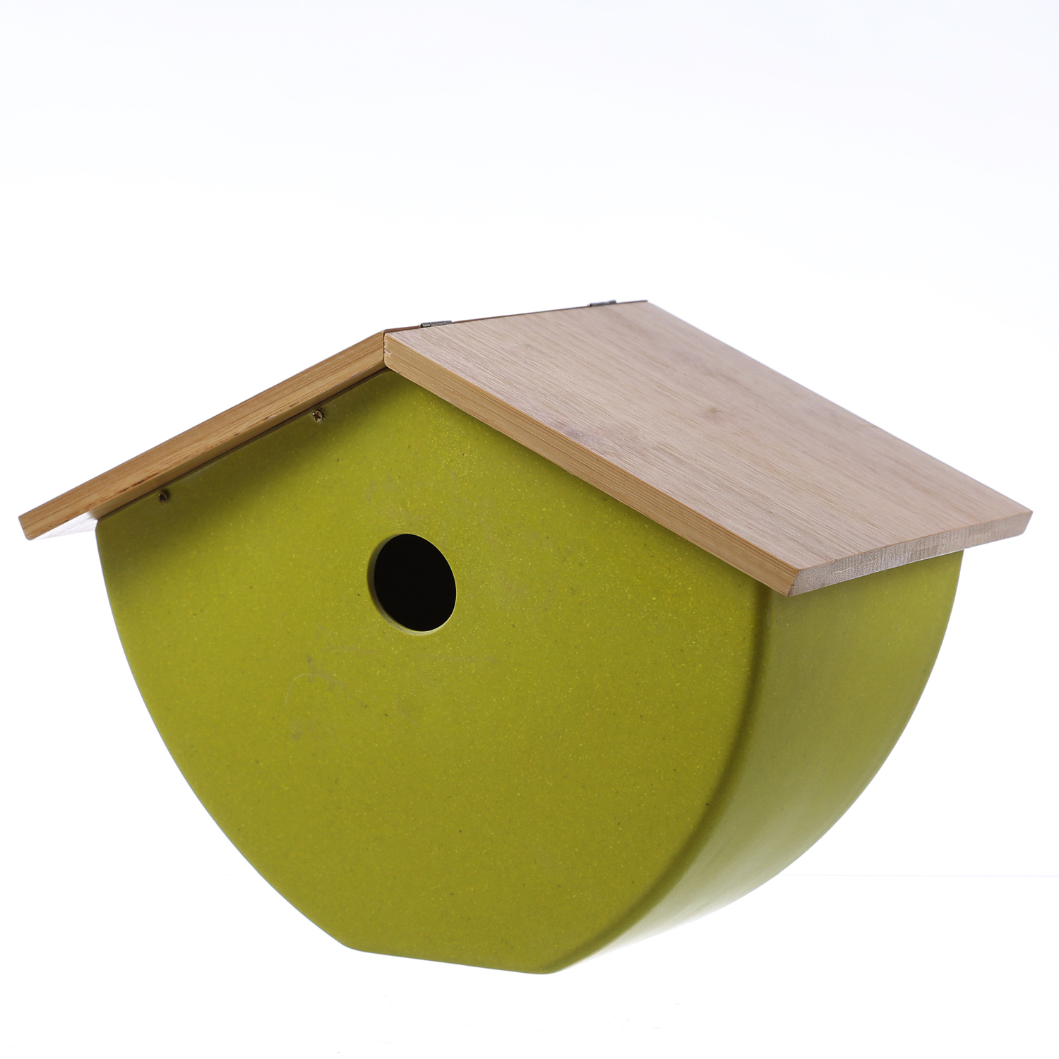Vogelhaus - Nistkasten - Bambus - H: 20,5cm - L: 28cm - grün