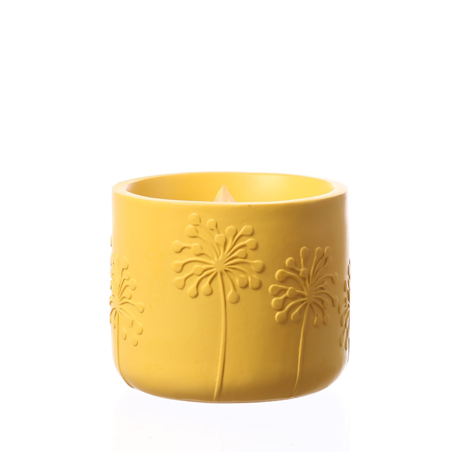 LED Solar Windlicht PUSTEBLUME - flackernde Flamme - Lichtsensor - H: 8cm - für Außen - gelb LED Solar Windlicht PUSTEBLUME - flackernde Flamme - Lichtsensor - H: 8cm - für Außen - gelb