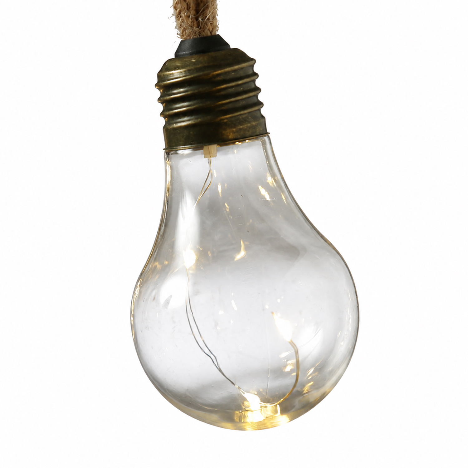 LED Lichterkette JUTTA - 10 Glühbirnen mit je 3 LED - L: 225cm - Batteriebetrieb - transparent