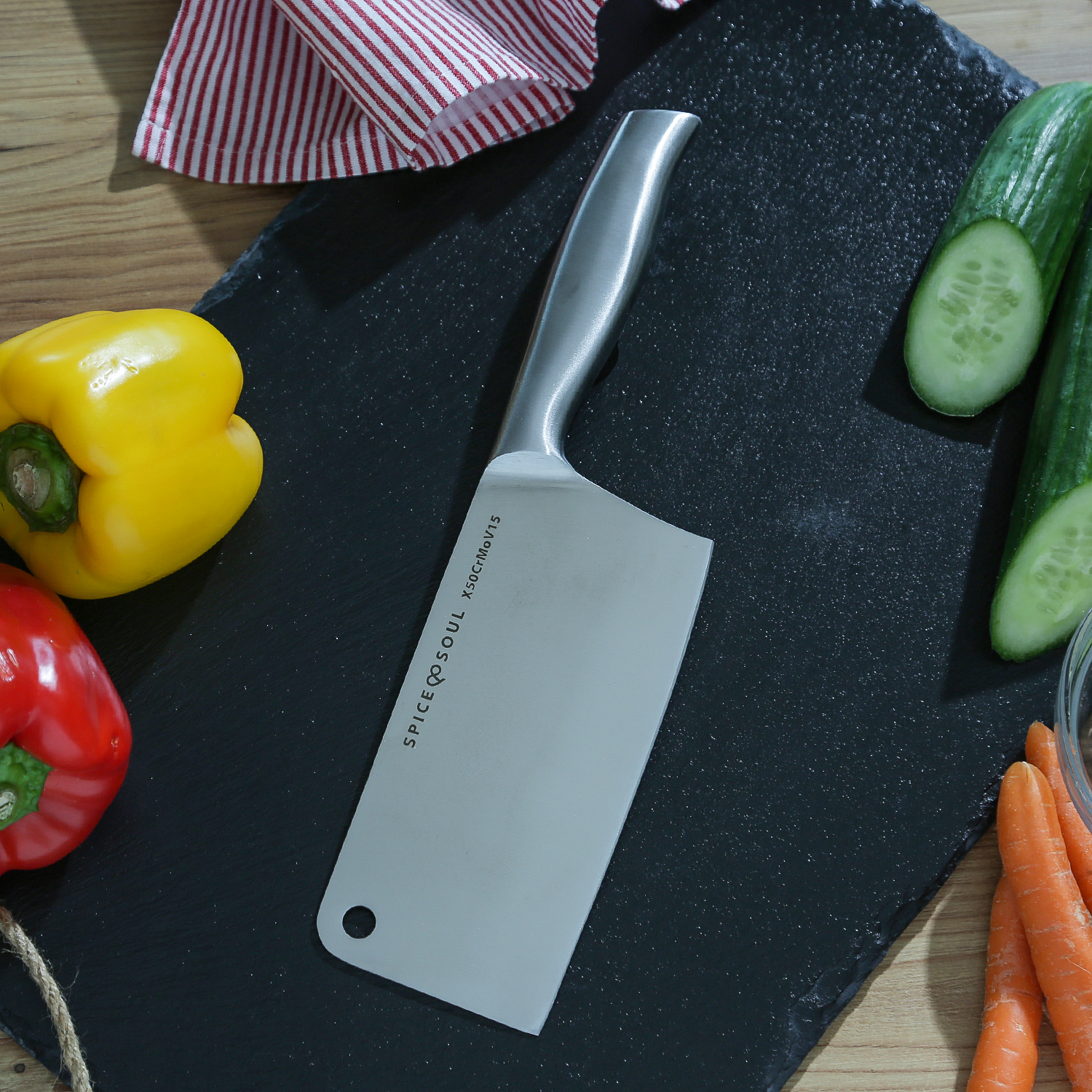 Hackmesser Edelstahl 30cm - Küchenmesser, spülmaschinenfest