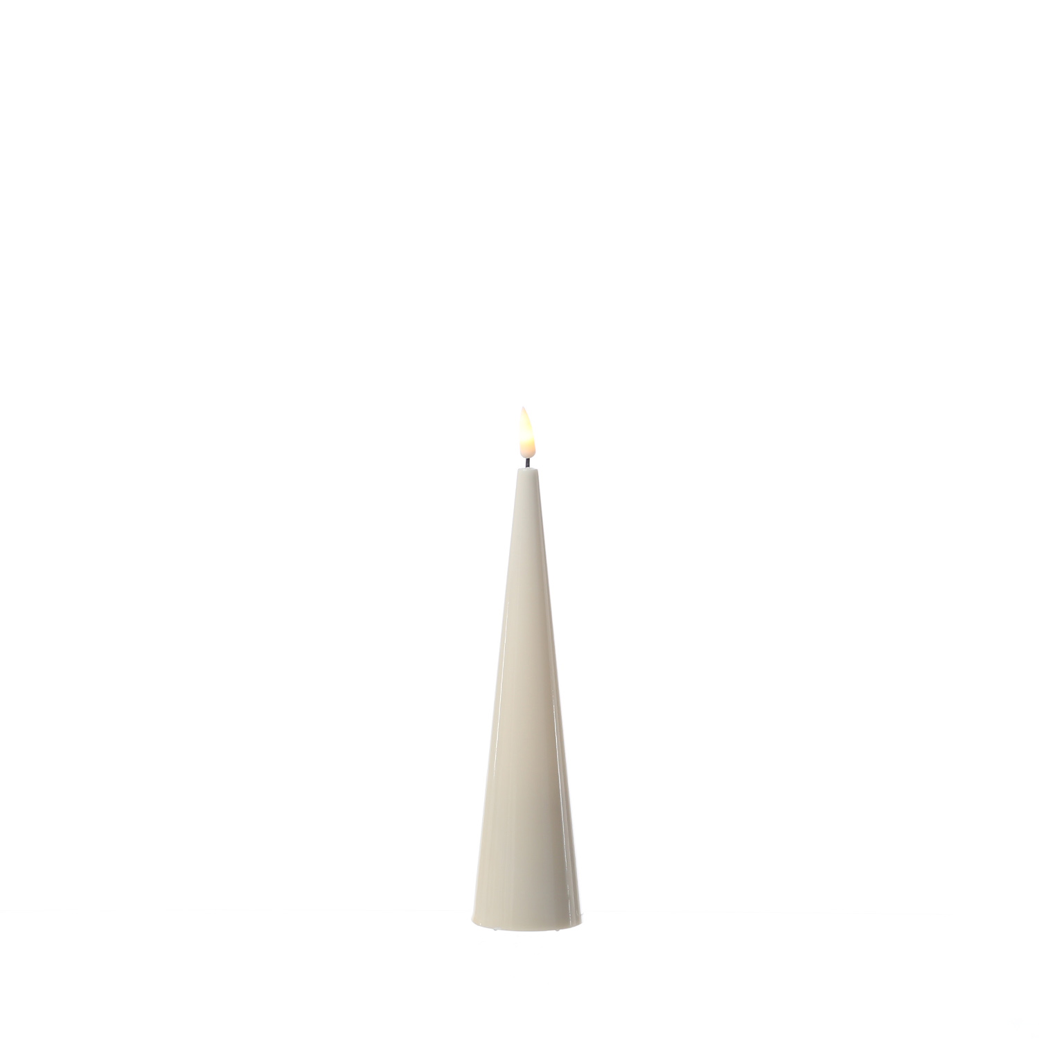 LED Kegelkerze LEA - Echtwachs - realistische 3D Flamme - H: 20cm - Batteriebetrieb - creme LED Kegelkerze LEA - Echtwachs - realistische 3D Flamme - H: 20cm - Batteriebetrieb - creme