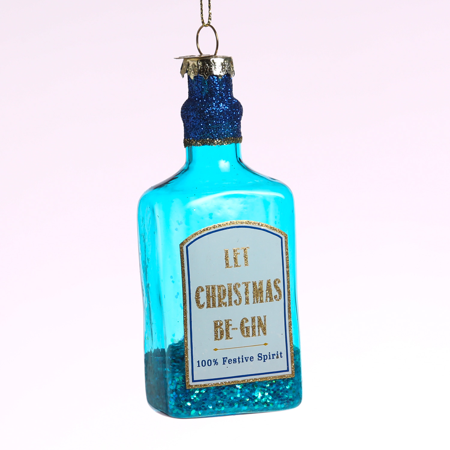 Christbaumschmuck CHRISTMAS GIN - Glas - inkl. Aufhänger - H: 12cm