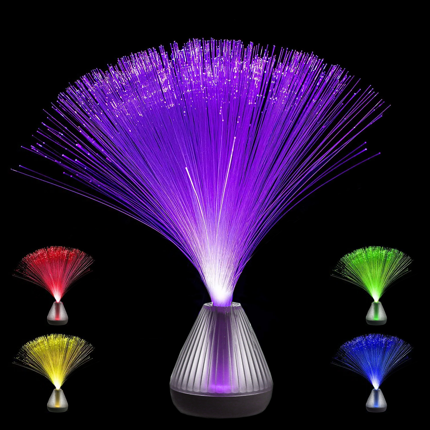 Glasfaserlampe FIBER PUNK Fiberglas LED Farbwechsel - USB Betrieb