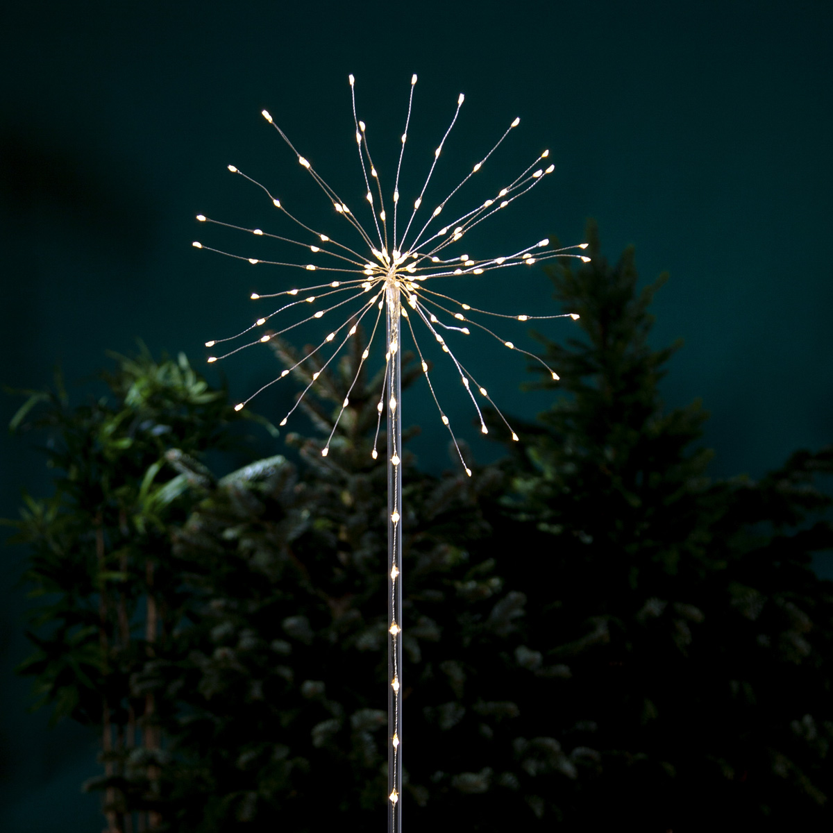 LED Dekostab "Firework" - H: 100cm - 152 warmweiße LED - Batteriebetrieb - 8 Funktionen - outdoor LED Dekostab "Firework" - H: 100cm - 152 warmweiße LED - Batteriebetrieb - 8 Funktionen - outdoor