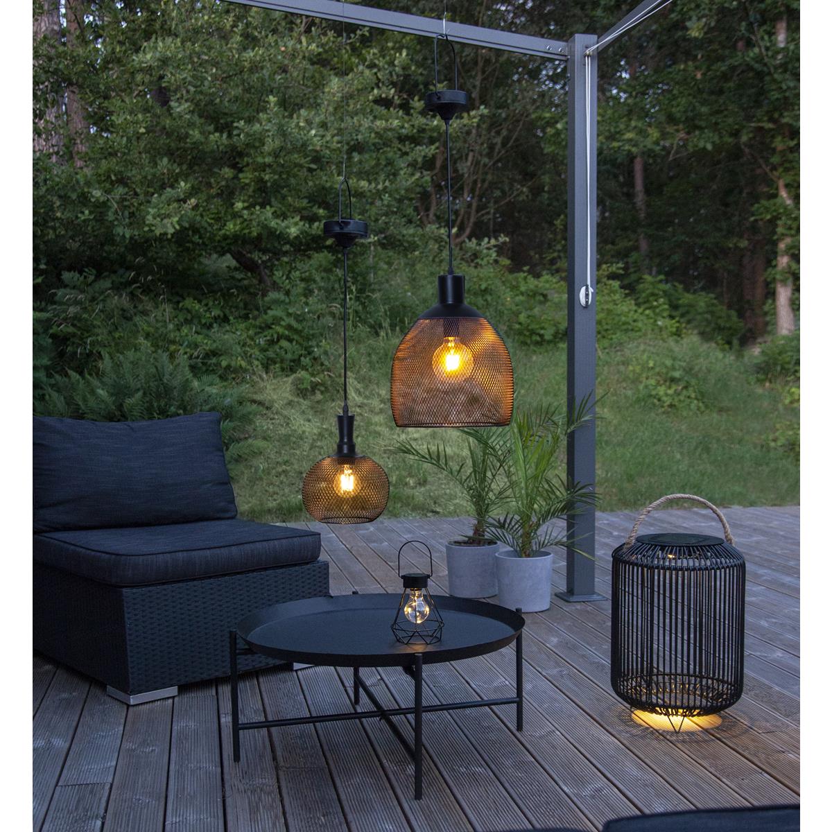 LED Solar Laterne "Eddy" - 5 warmweiße LED - H: 15,5cm - Dämmerungssensor - schwarz LED Solar Laterne "Eddy" - 5 warmweiße LED - H: 15,5cm - Dämmerungssensor - schwarz