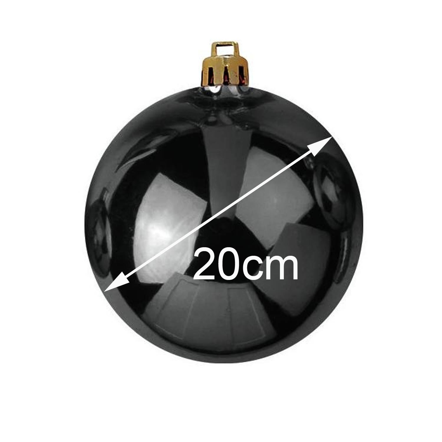 XL Dekokugel 20cm - Baumkugel - schwarz glänzend - Innen&Außen - robustes Polyethylen XL Dekokugel 20cm - Baumkugel - schwarz glänzend - Innen&Außen - robustes Polyethylen