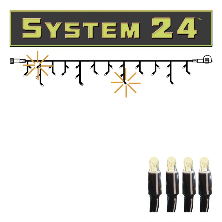 System 24 LED Lichtervorhang Eisregen mit Glitzereffekt - 3x0,4m - 49WW LED - koppelbar - ohne Trafo System 24 LED Lichtervorhang Eisregen mit Glitzereffekt - 3x0,4m - 49WW LED - koppelbar - ohne Trafo