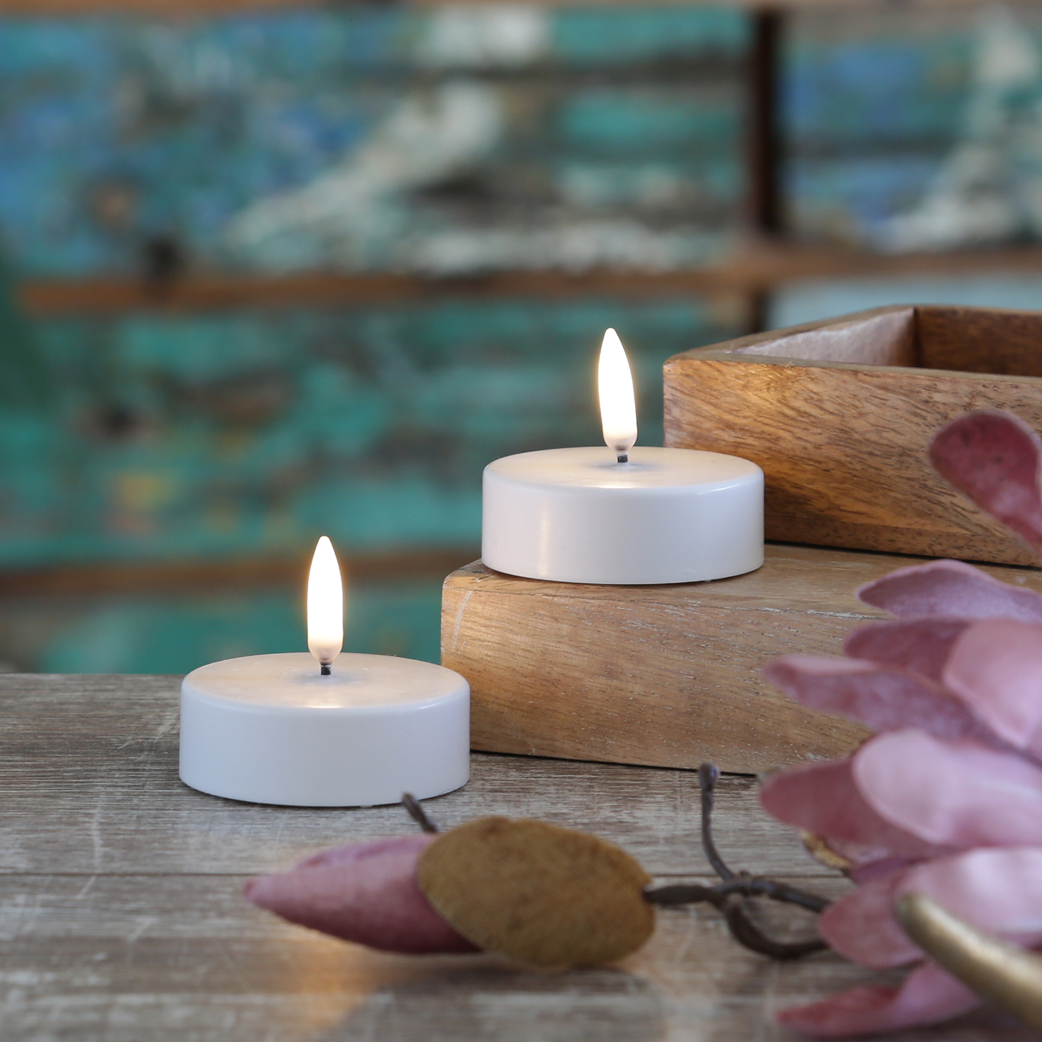 LED Maxi Teelichter THEA - XL Teelicht - D: 6,1cm - H: 5cm - Timer - Batteriebetrieb - weiß LED Maxi Teelichter THEA - XL Teelicht - D: 6,1cm - H: 5cm - Timer - Batteriebetrieb - weiß