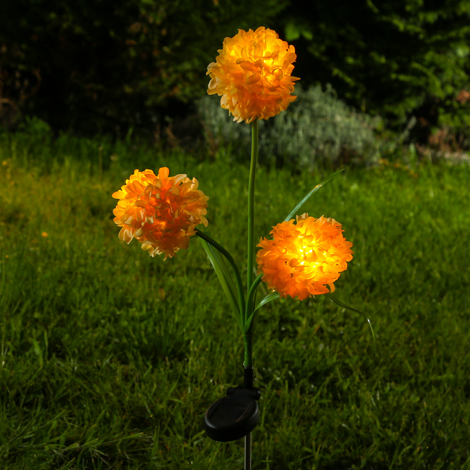 LED Solar Gartenstecker Blume - warmweiße LED - H: 70cm - Lichtsensor - gelb LED Solar Gartenstecker Blume - warmweiße LED - H: 70cm - Lichtsensor - gelb