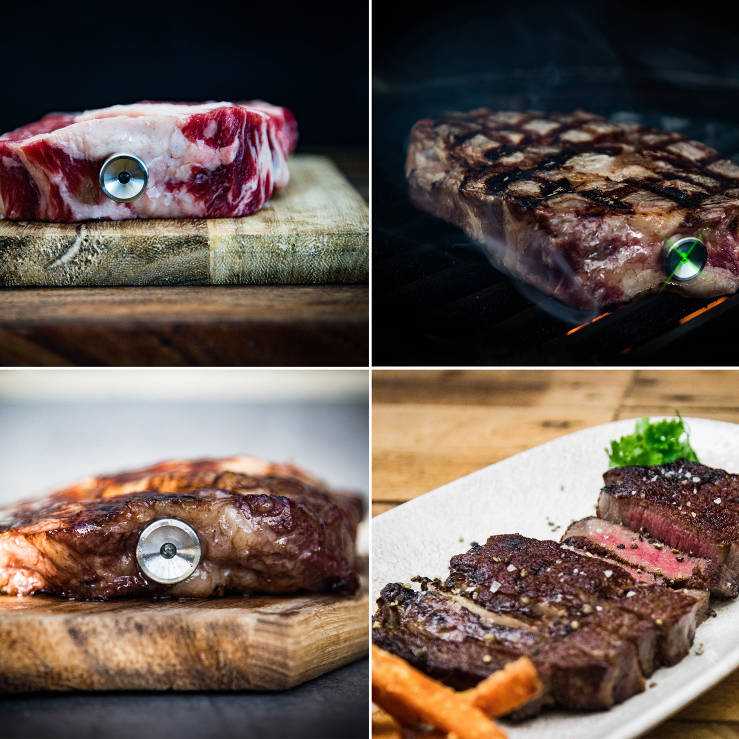 STEAK CHAMP Thermometer - LED Anzeige - Garen auf den Punkt!