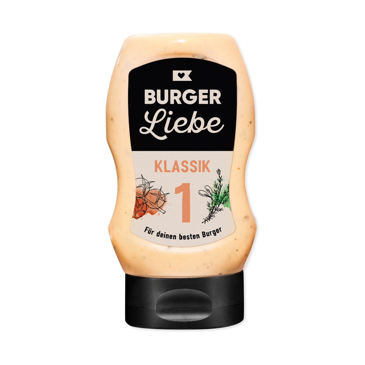 BURGER LIEBE Burgersoße - Klassik - 300ml - vegan - ohne Konservierungsstoffe