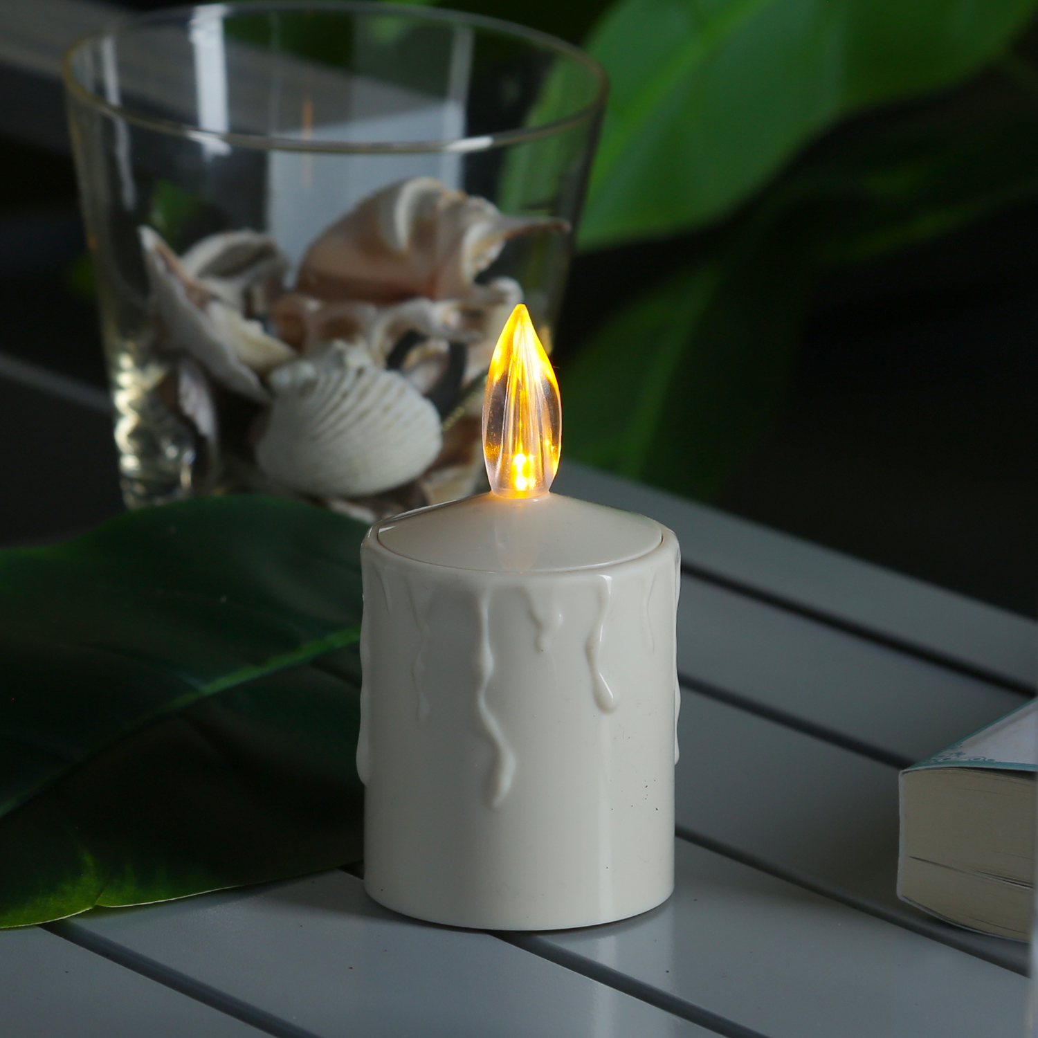 LED Kerze - Grabkerze - Grablicht - H: 11,5cm/D: 6cm - Sensor - für Außen - bis 500h - beige LED Kerze - Grabkerze - Grablicht - H: 11,5cm/D: 6cm - Sensor - für Außen - bis 500h - beige