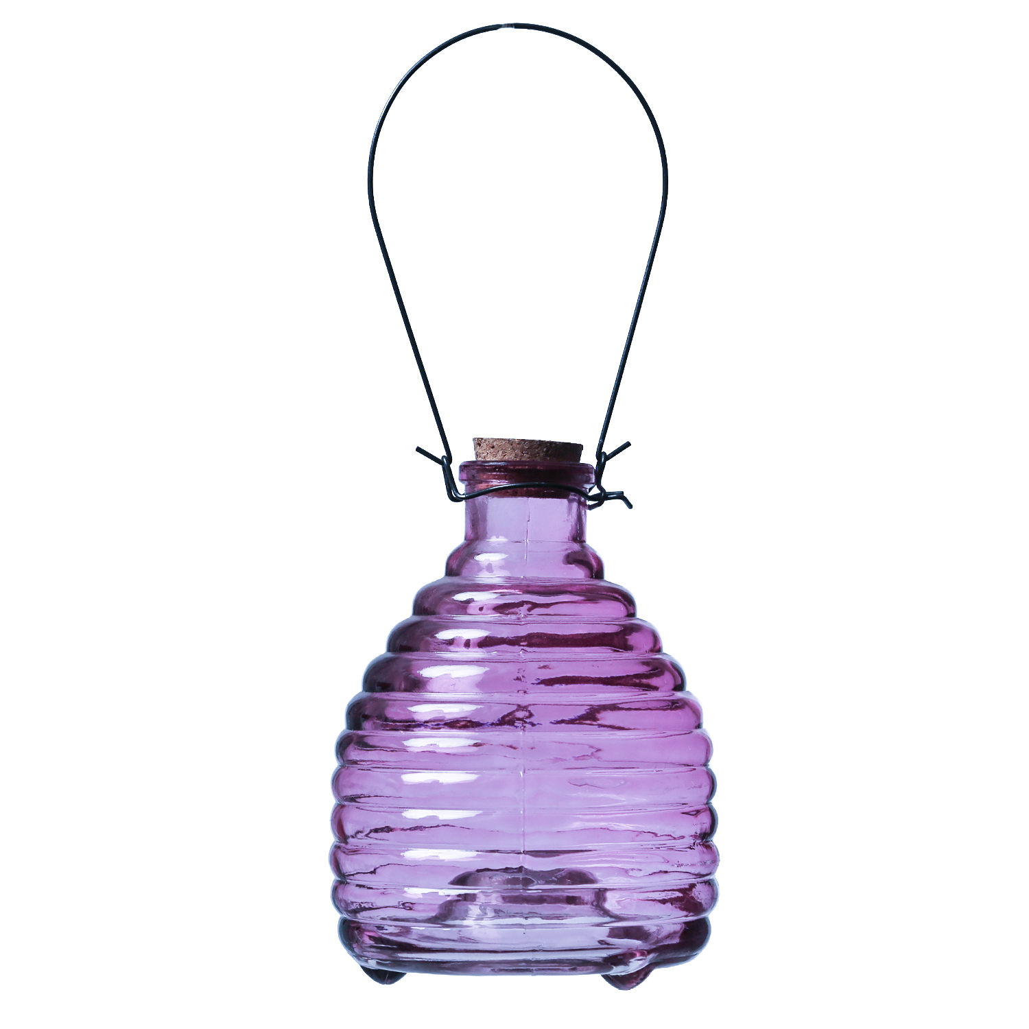 Wespenfänger HONIGTOPF - Wespenfalle - geriffeltes Glas - D: 13cm - H: 17cm